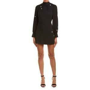 Wildfox Black dress w/embroidered hearts